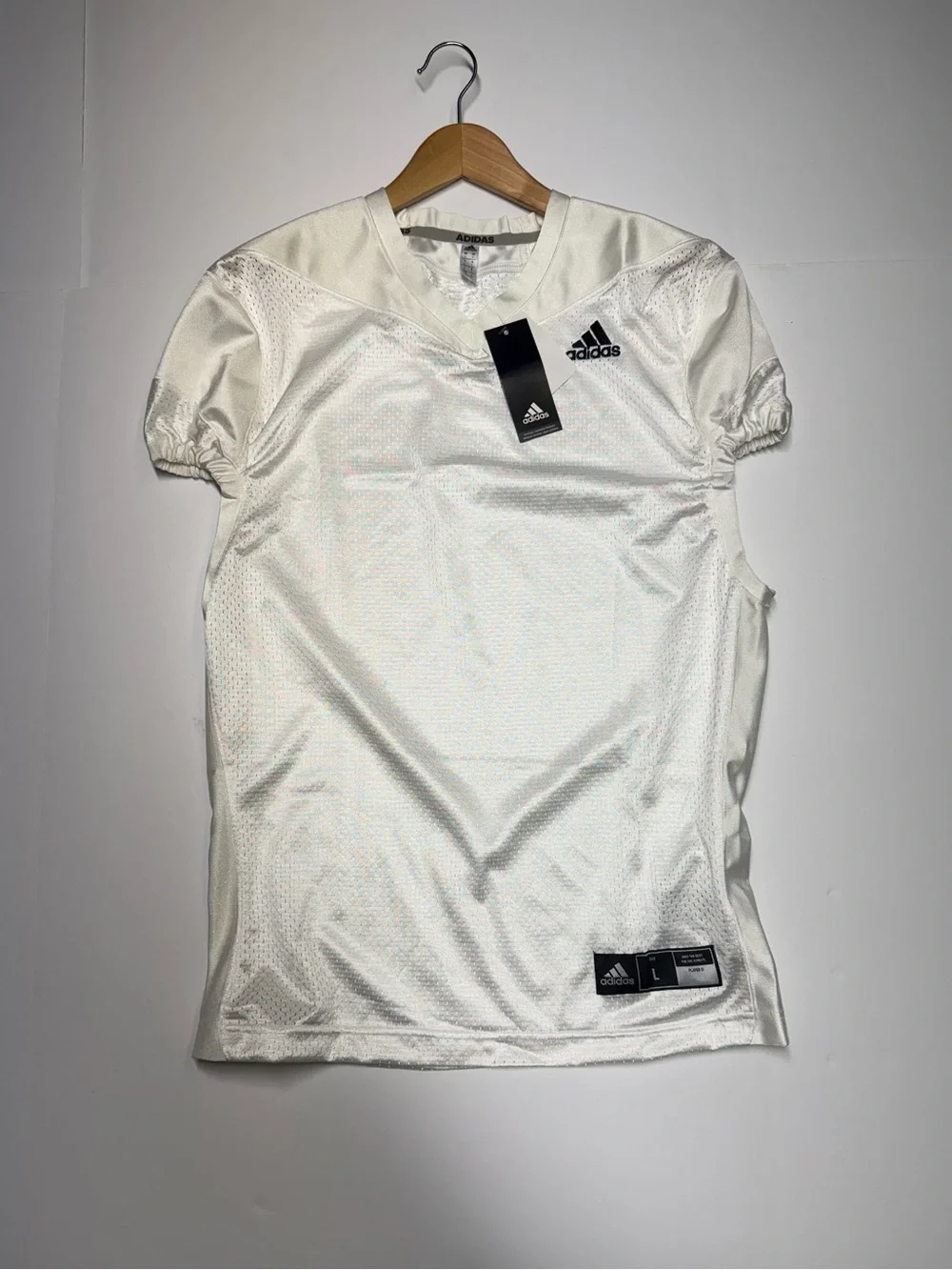 Adidas Pres Cov 2.0 J Football Practice Jersey Men’s Size L WhiteRetail $60 NWT